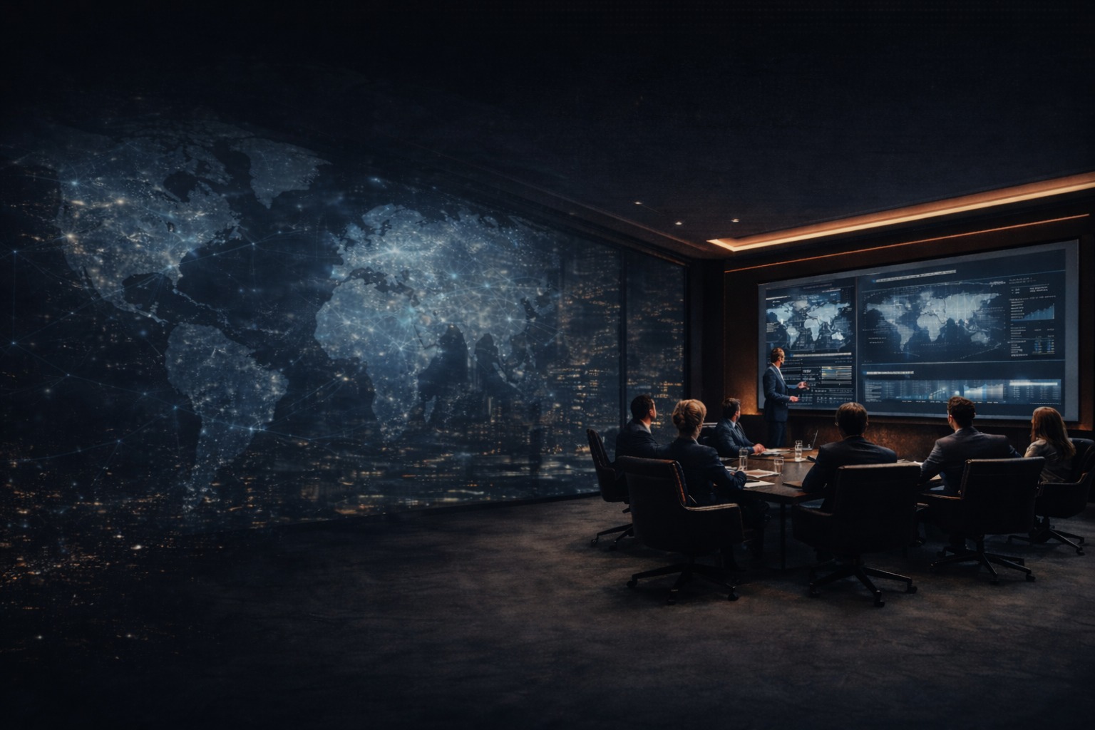 Executive boardroom meeting